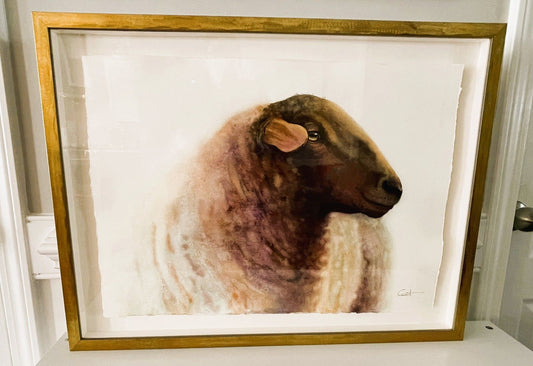 THEO | Sheep Art | Original Watercolor Painting