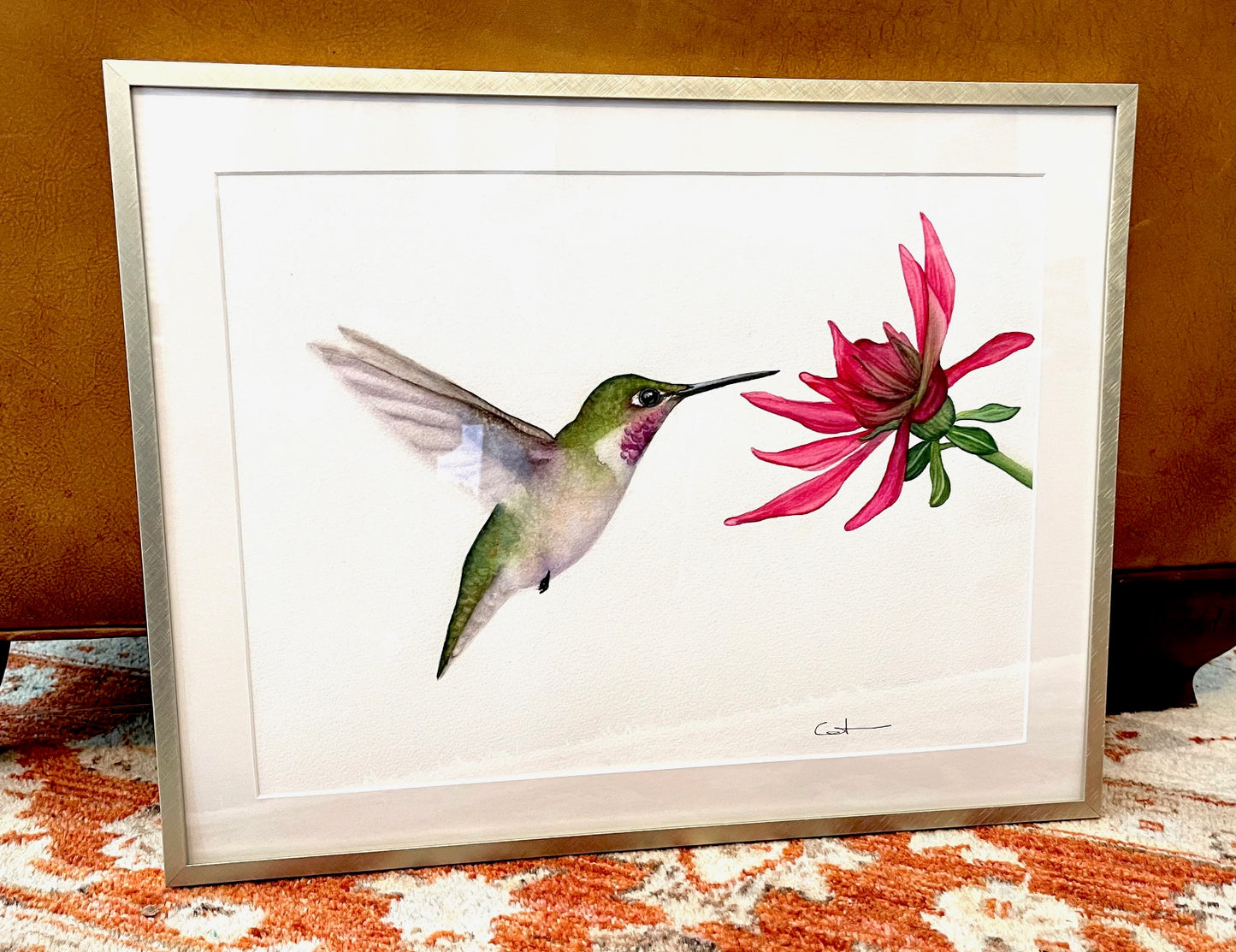 RUBY-THROATED HUMMINGBIRD | Original Watercolor Painting