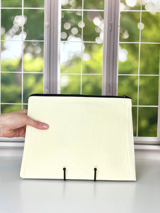 Cardinal Canvas Travel Pouch - Zippered Bag with Cardinal Art | Small or Large Size