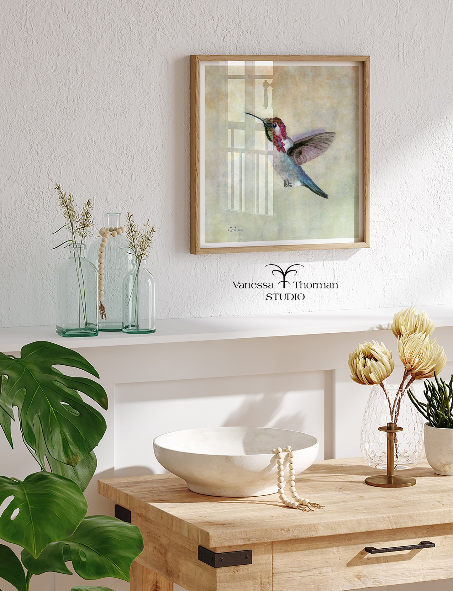 Bee-Hummingbird-watercolor-art-print-1