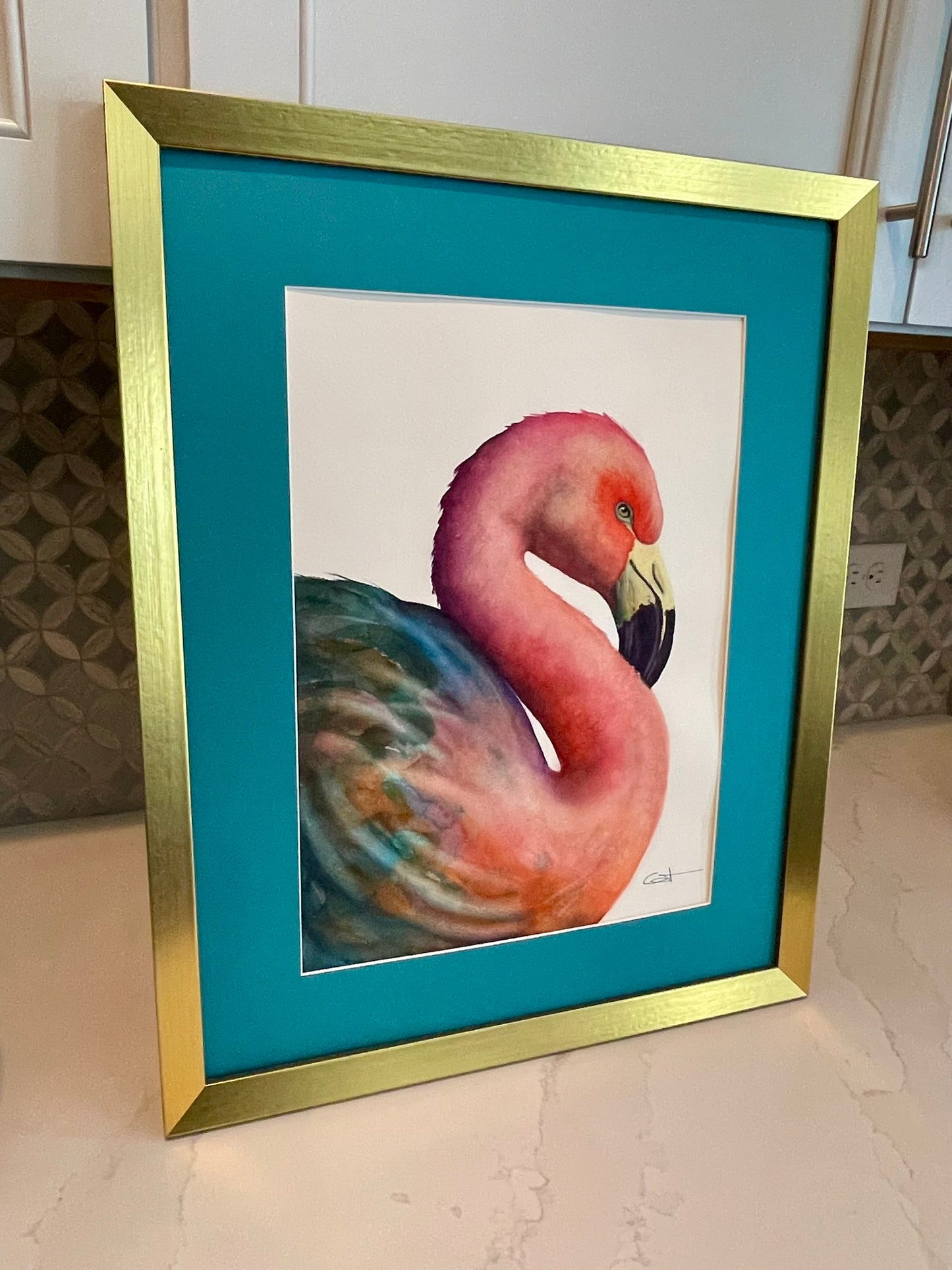 DON JUAN | Flamingo Original Watercolor Painting