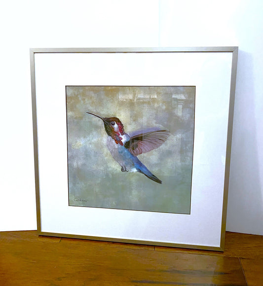 CROWNED JEWEL | Hummingbird Art | Original Watercolor Painting