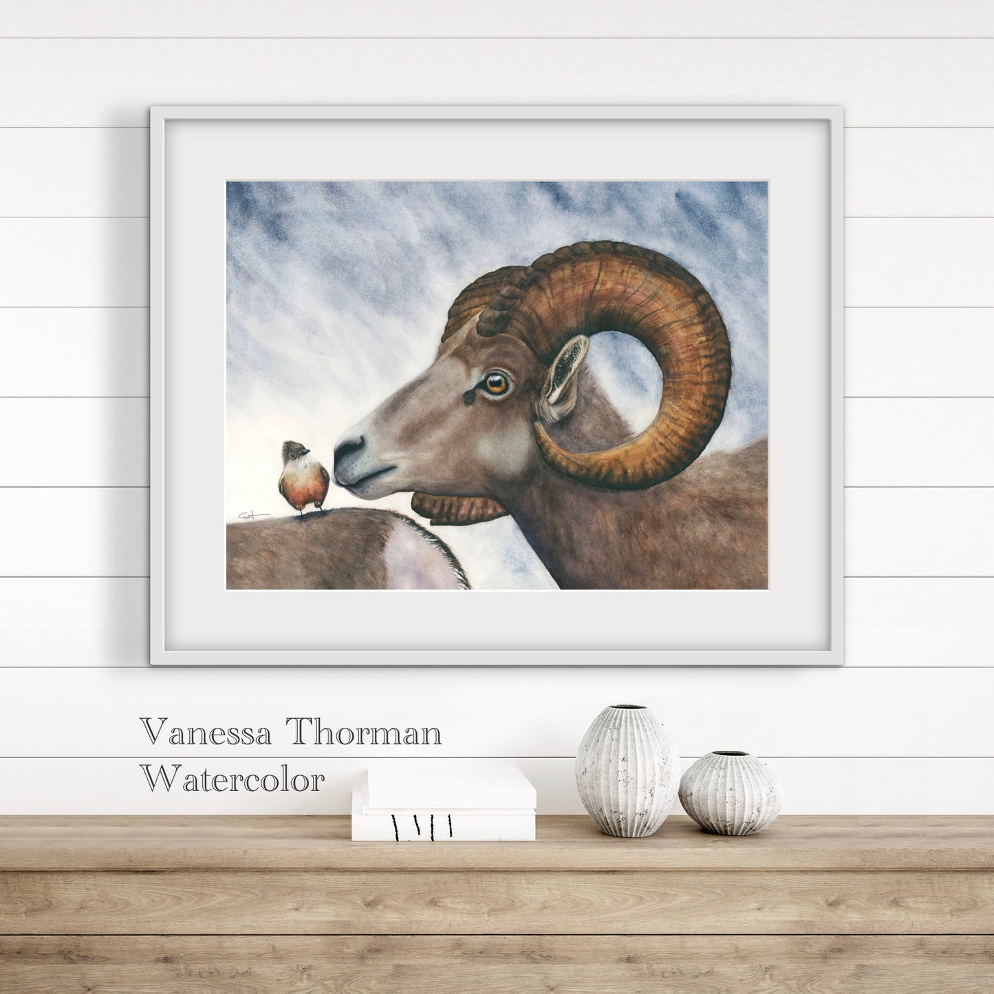 Bighorn Sheep | American Wildlife Watercolor Fine Art Print