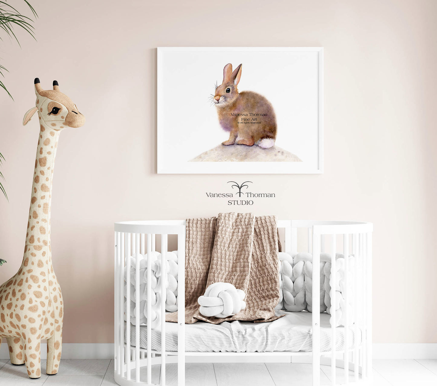 SOME BUNNY TO LOVE | Bunny Watercolor Art Print – Soft & Serene Nursery Animal Illustration – Fine Art Giclée