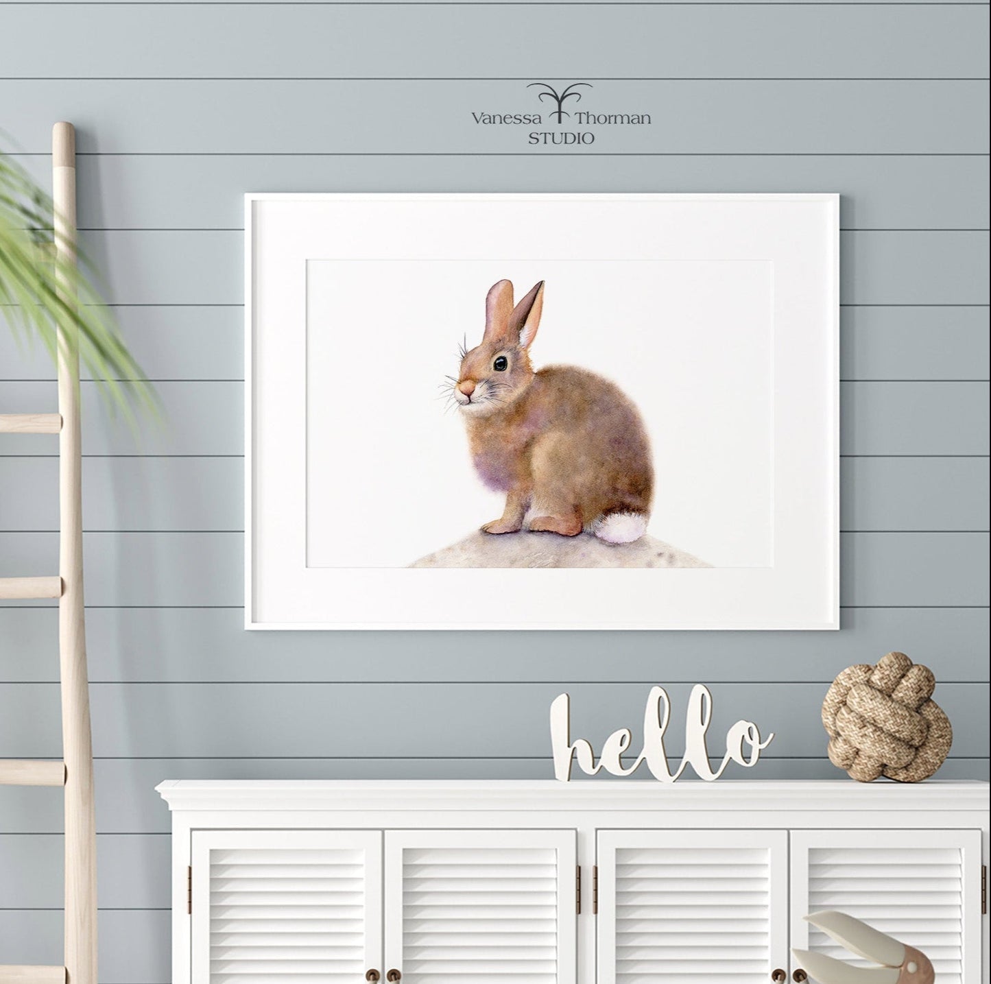 SOME BUNNY TO LOVE | Bunny Watercolor Art Print – Soft & Serene Nursery Animal Illustration – Fine Art Giclée