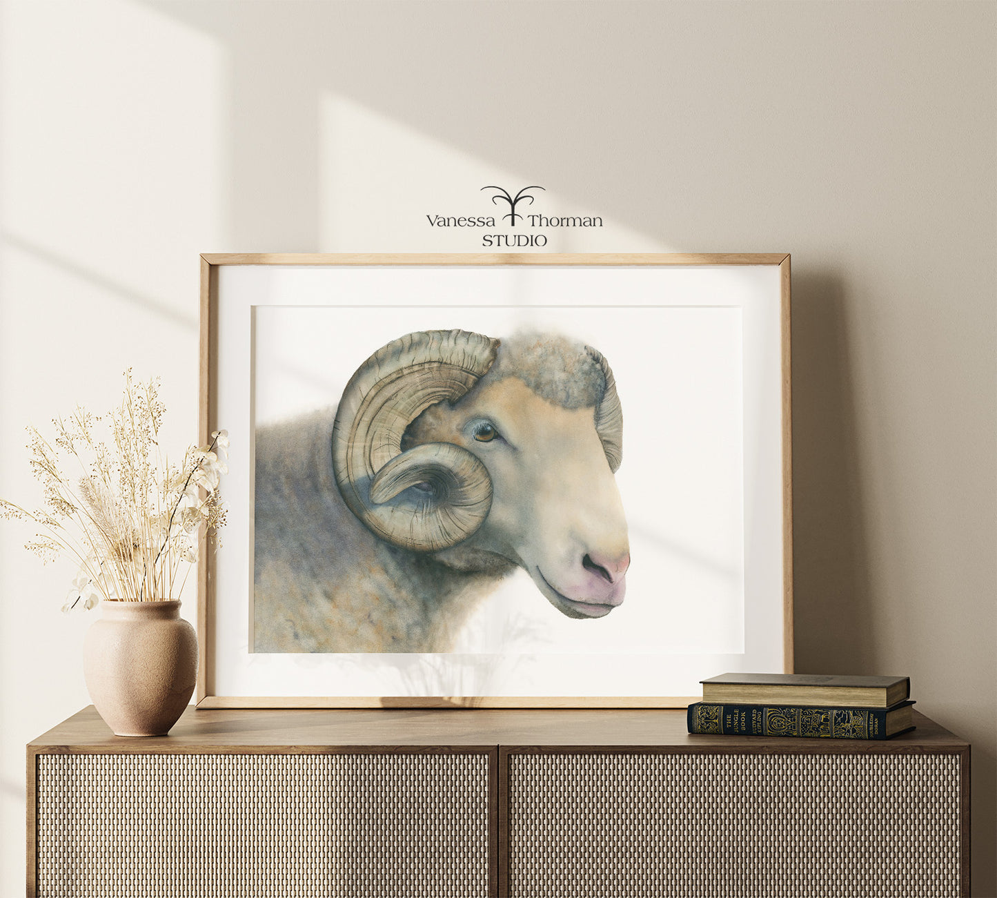 UNC Tar Heels Ram – Fine Art Watercolor Print of Rameses - UNC Mascot