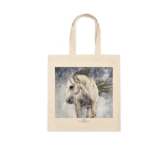 Weather the Storm – Mustang Horse Canvas Tote