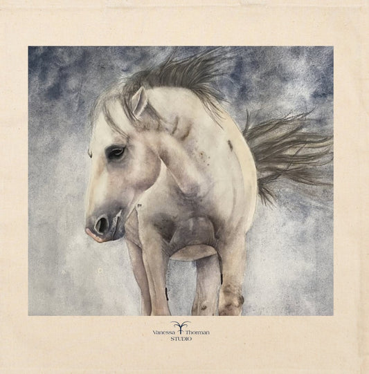 Weather the Storm – Mustang Horse Canvas Tote