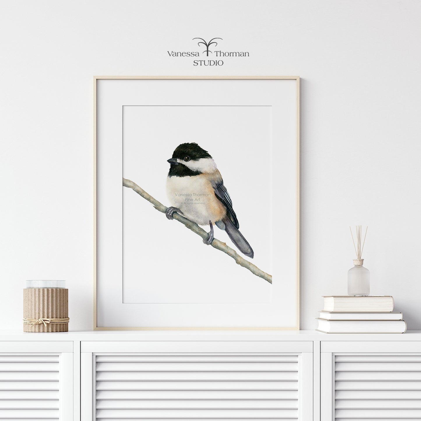 Chickadee| Chickadee Watercolor Art Print | Bird Art Giclée