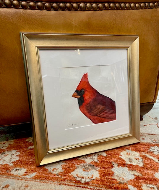 NORTHERN CARDINAL PORTRAIT | Original Watercolor Painting