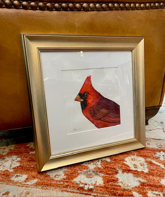 NORTHERN CARDINAL PORTRAIT | Original Watercolor Painting