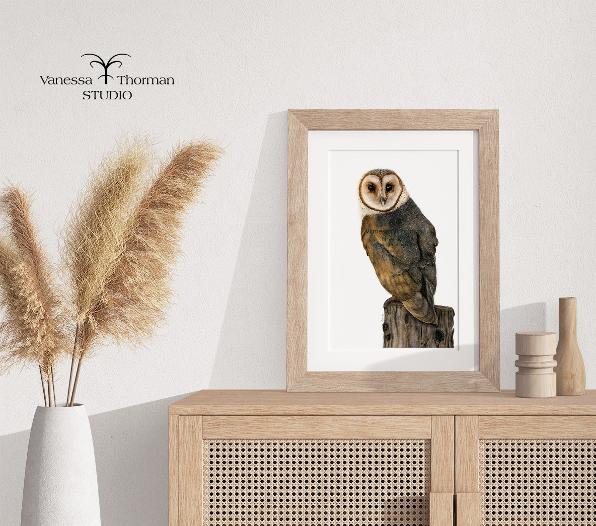 Barn Owl | Owl Watercolor Art Print | Bird Art Giclée