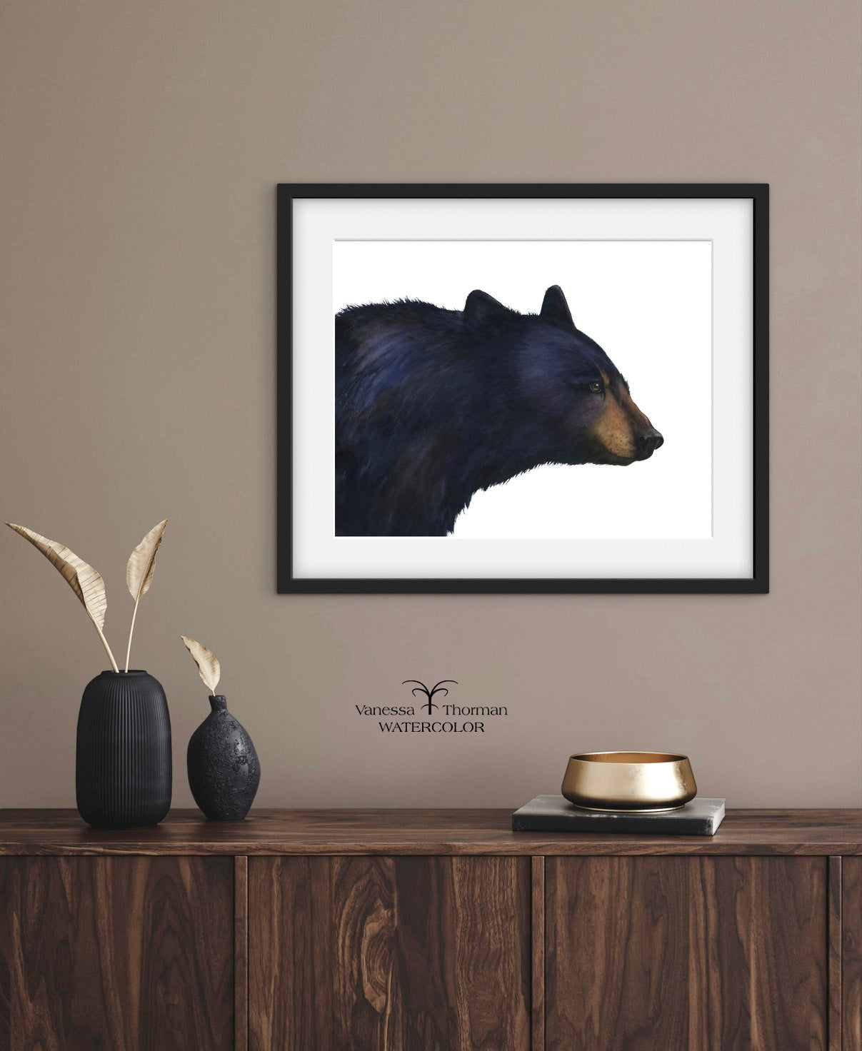 Shenandoah | Black Bear Watercolor Art Print | Animal Art Giclée