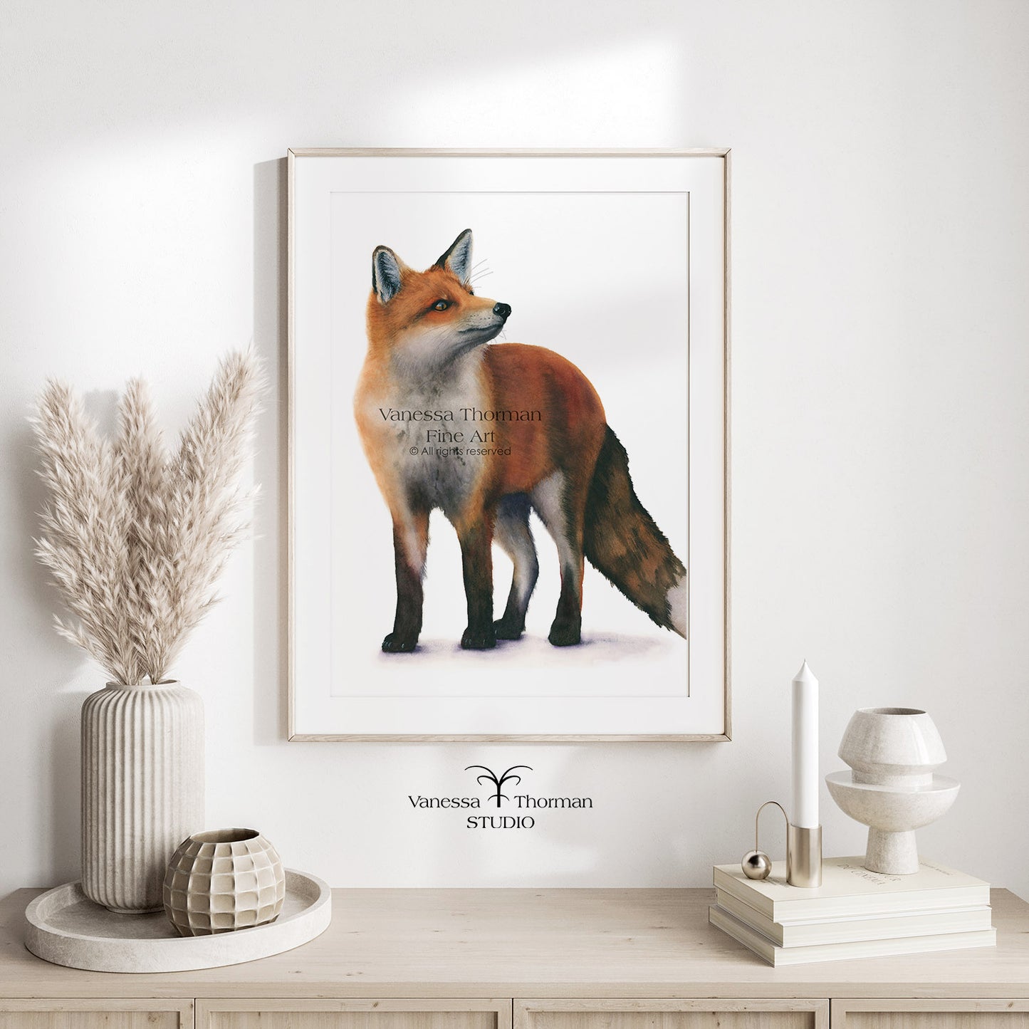 Red Fox Watercolor Art Print – Woodland Animal Art - Fine Art Giclée