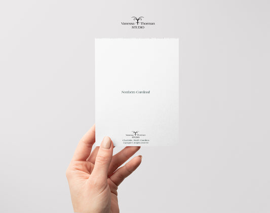 Northern Cardinal Notecard Set – 8 Blank Folded Cards with Envelopes | A2 Size