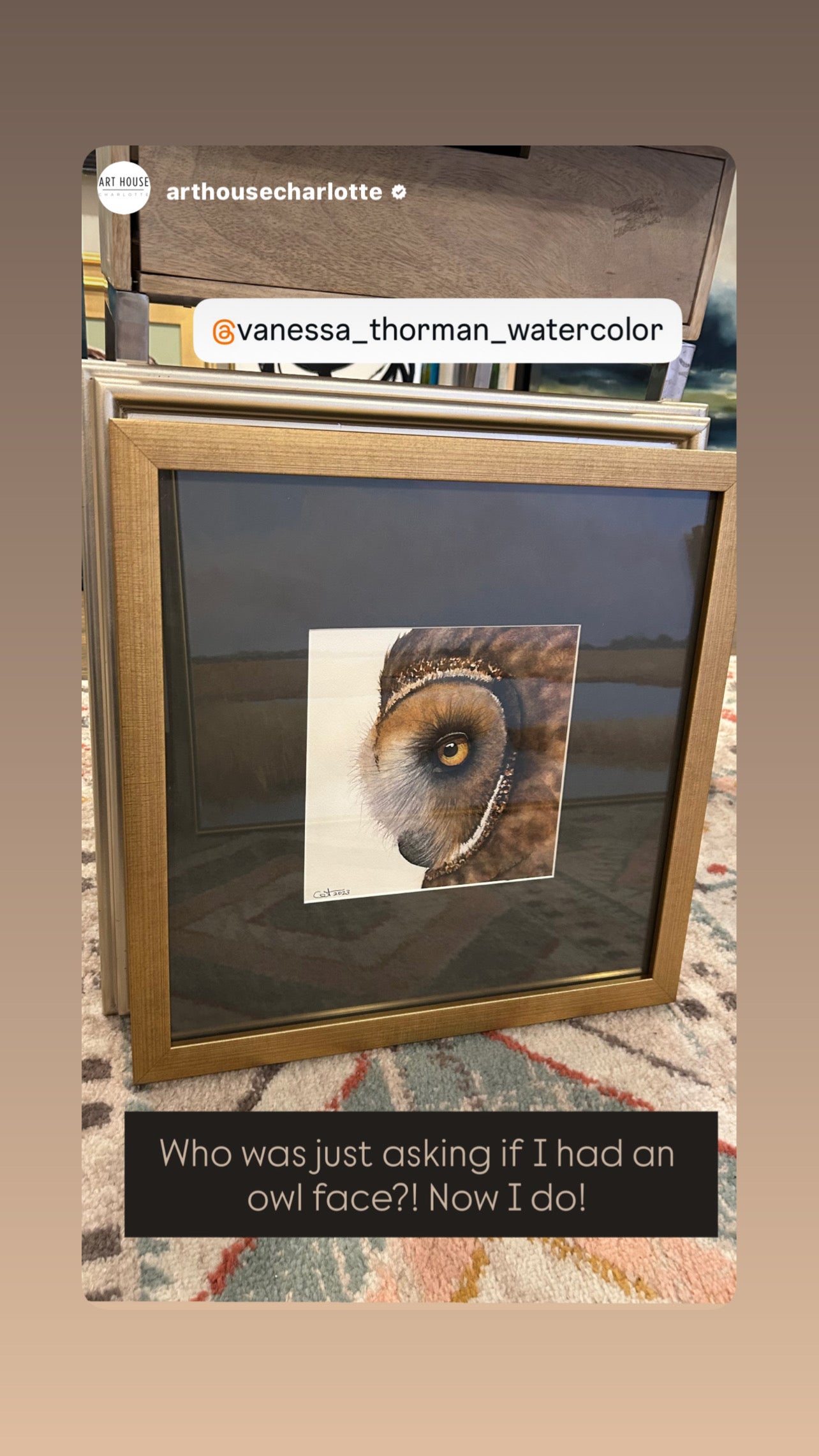 FRANKLIN | Short-eared Owl Watercolor | Original Bird Painting by Vanessa Thorman