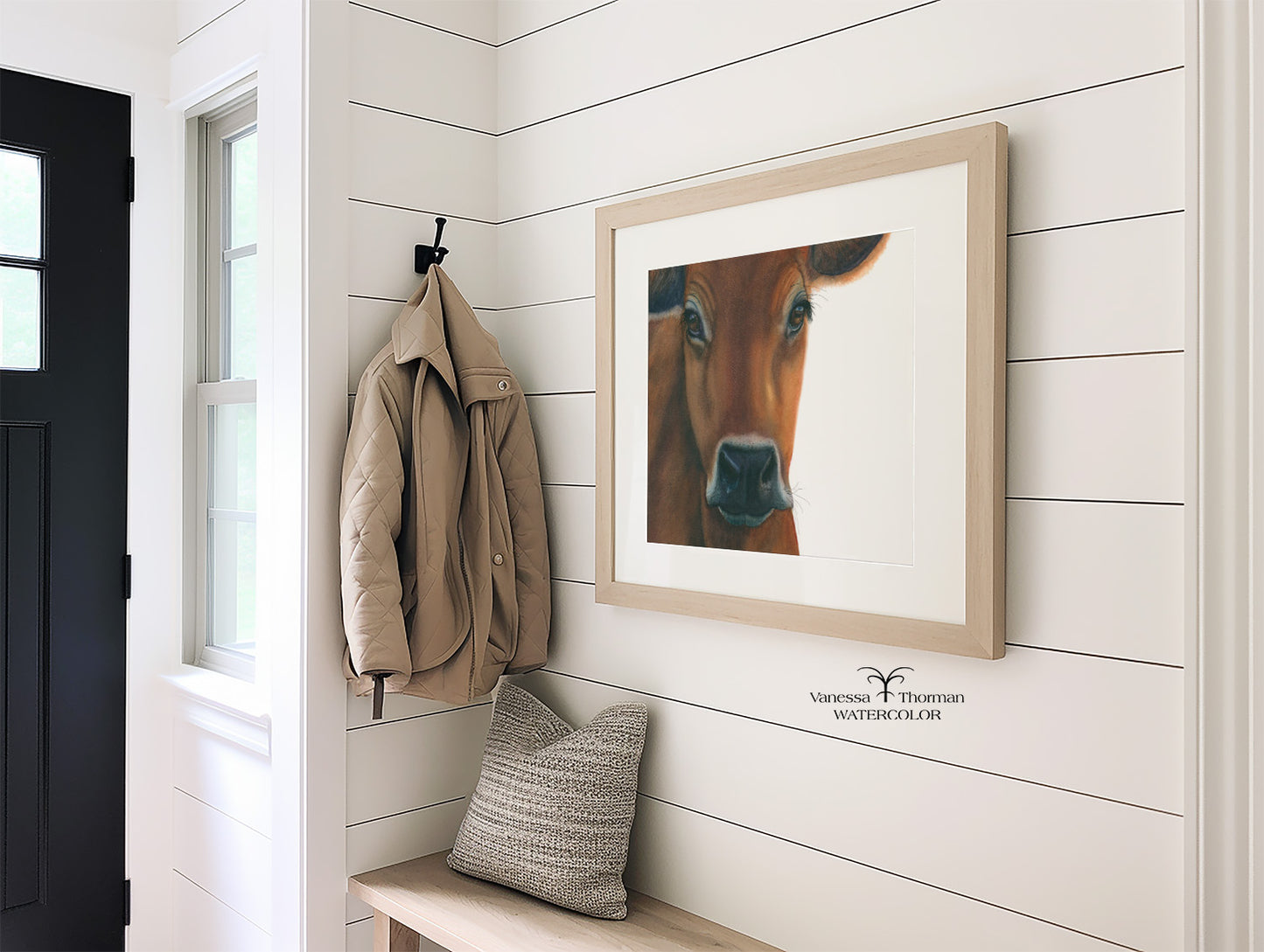 Jersey Cow | Cow Watercolor Art Print | Animal Art Giclée