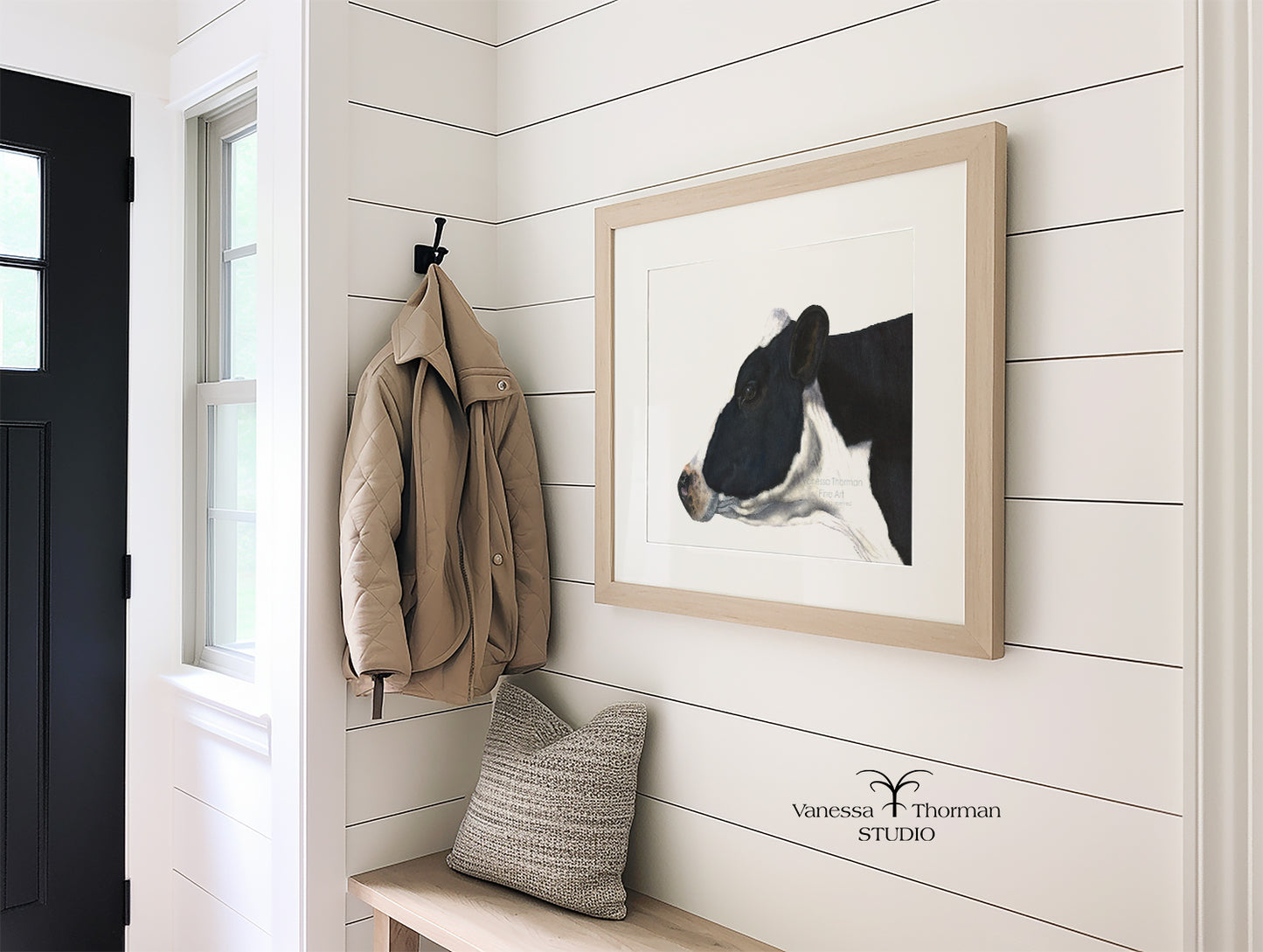 Belle of the Ball | Holstein Cow Watercolor Art Print | Animal Art Giclée