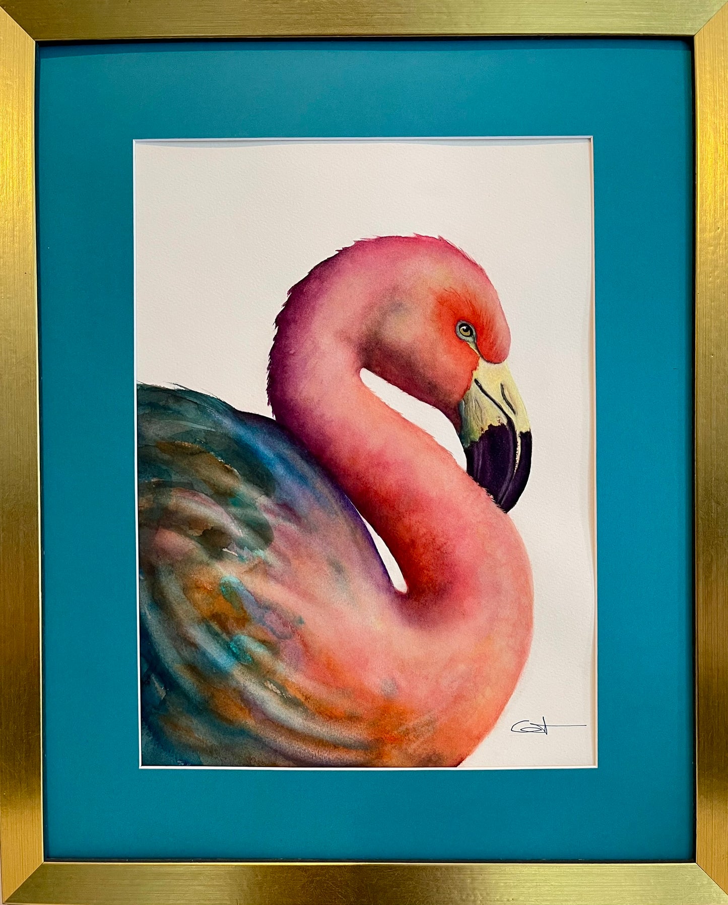 DON JUAN | Flamingo Original Watercolor Painting