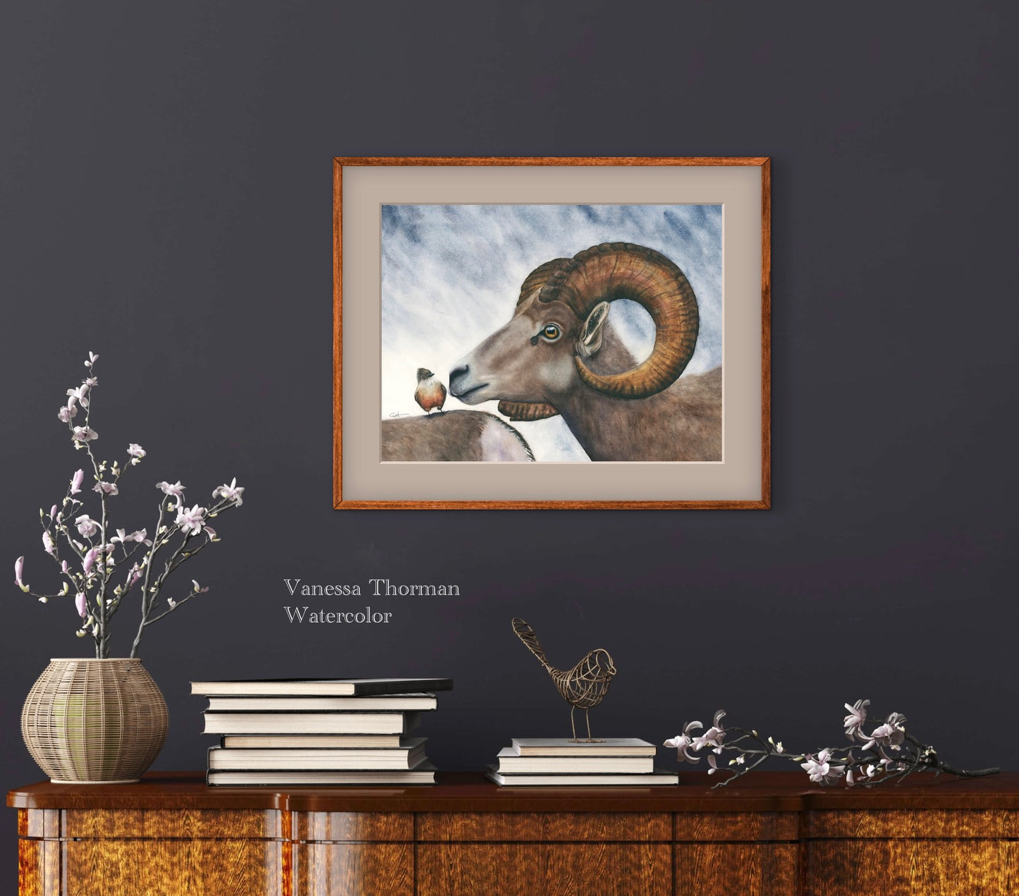 Bighorn Sheep | American Wildlife Watercolor Fine Art Print
