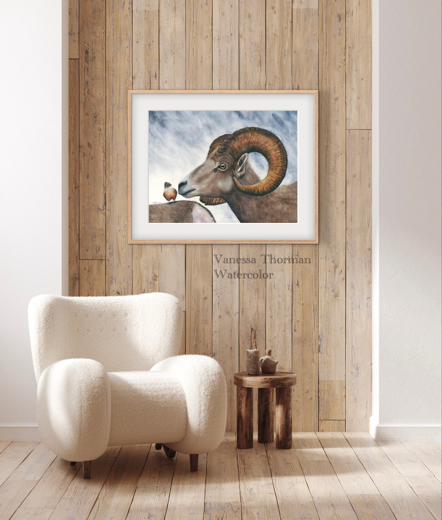 Bighorn Sheep | American Wildlife Watercolor Fine Art Print