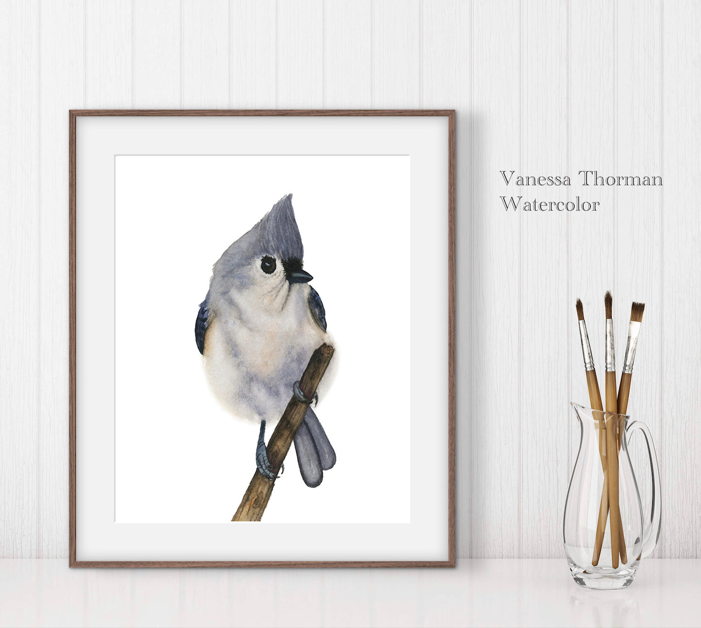 Tufted Titmouse II | Bird Watercolor Fine Art Print