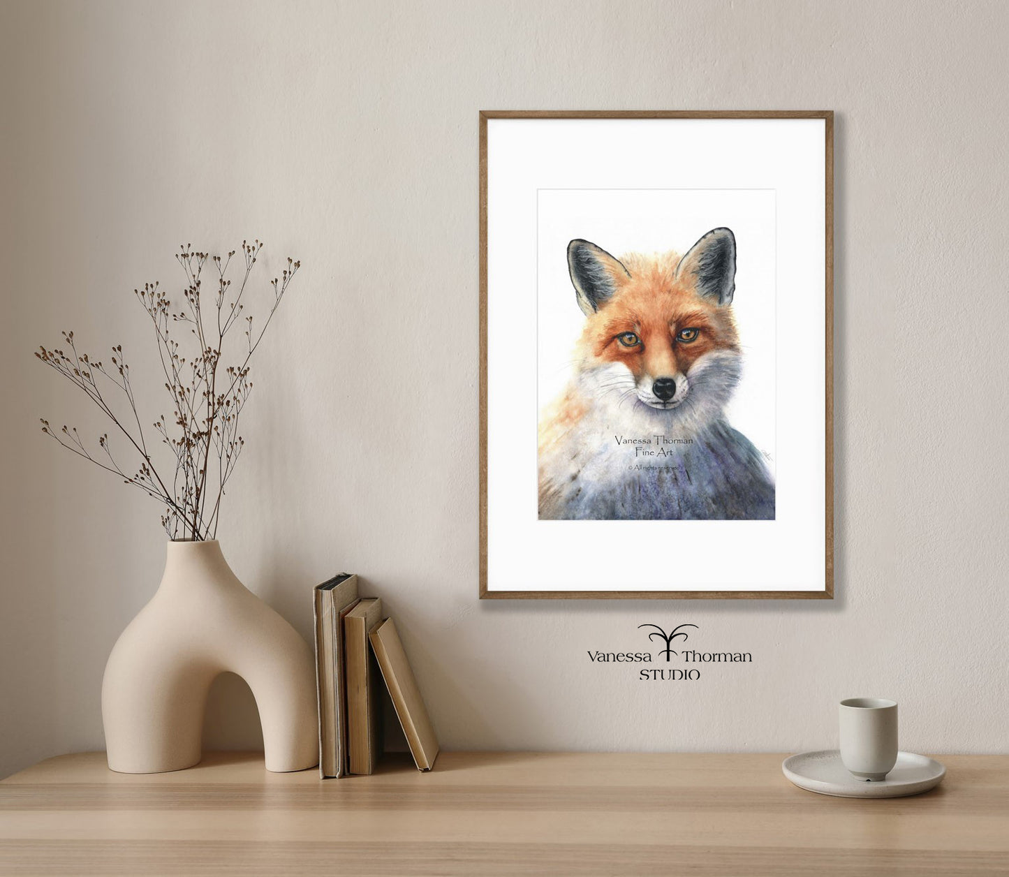 Italian Fox Portrait | Fox Watercolor Art Print | Animal Art Giclée