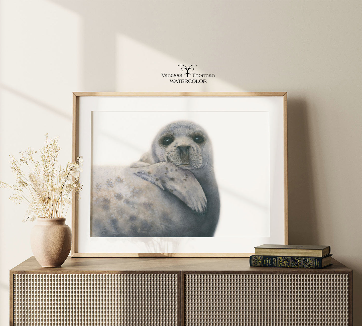 Albus the Grey Seal | Marine Animal Art | Watercolor Fine Art Print