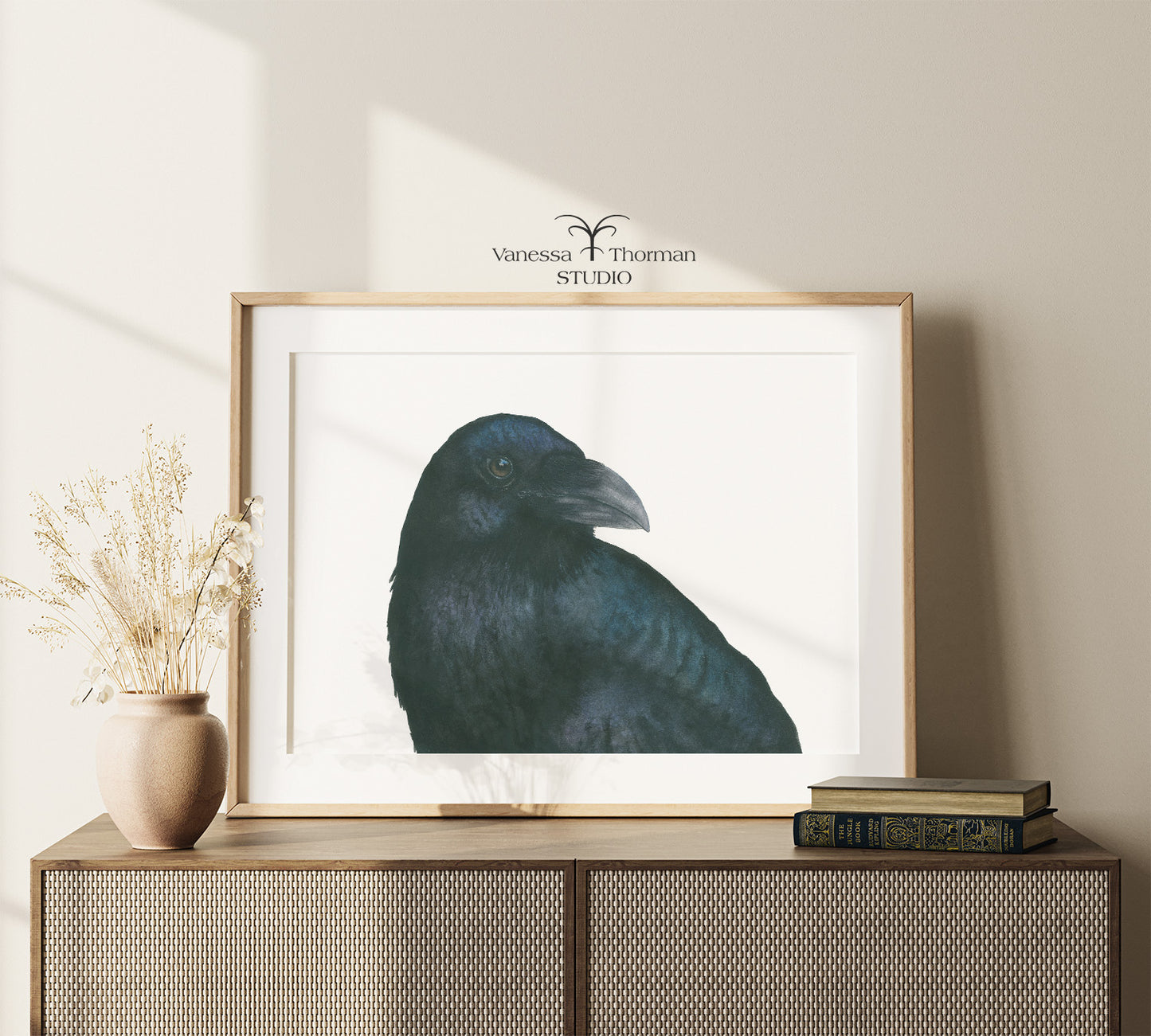 Raven | Raven Watercolor Fine Art Print | Bird Art Giclée