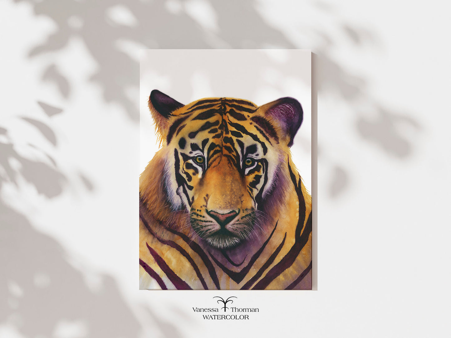 Noble | Bengal Tiger Watercolor Art Print | Clemson Tiger & LSU Tiger
