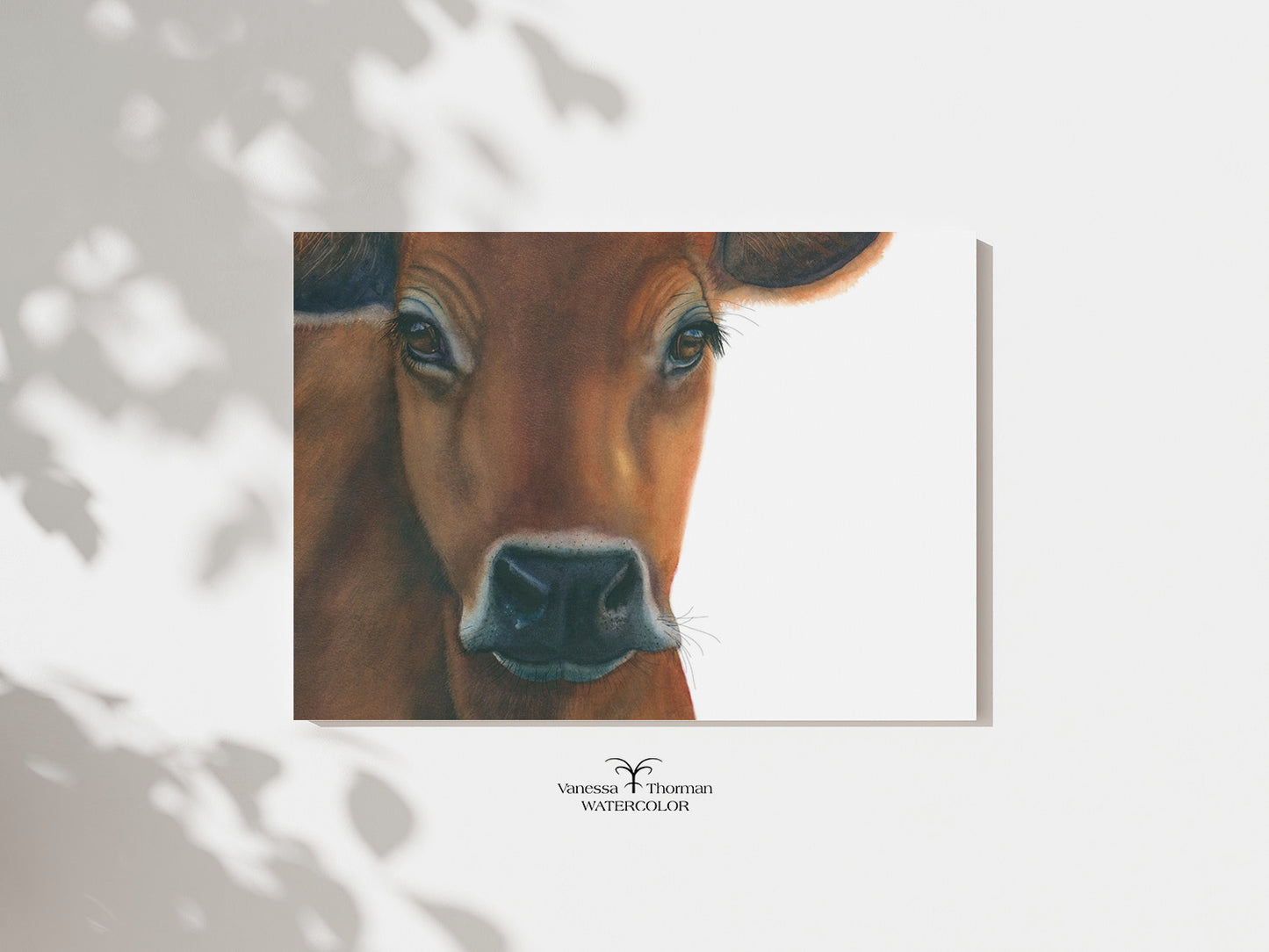 Jersey Cow | Cow Watercolor Art Print | Animal Art Giclée