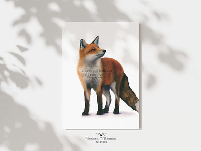 Red Fox Watercolor Art Print – Woodland Animal Art - Fine Art Giclée