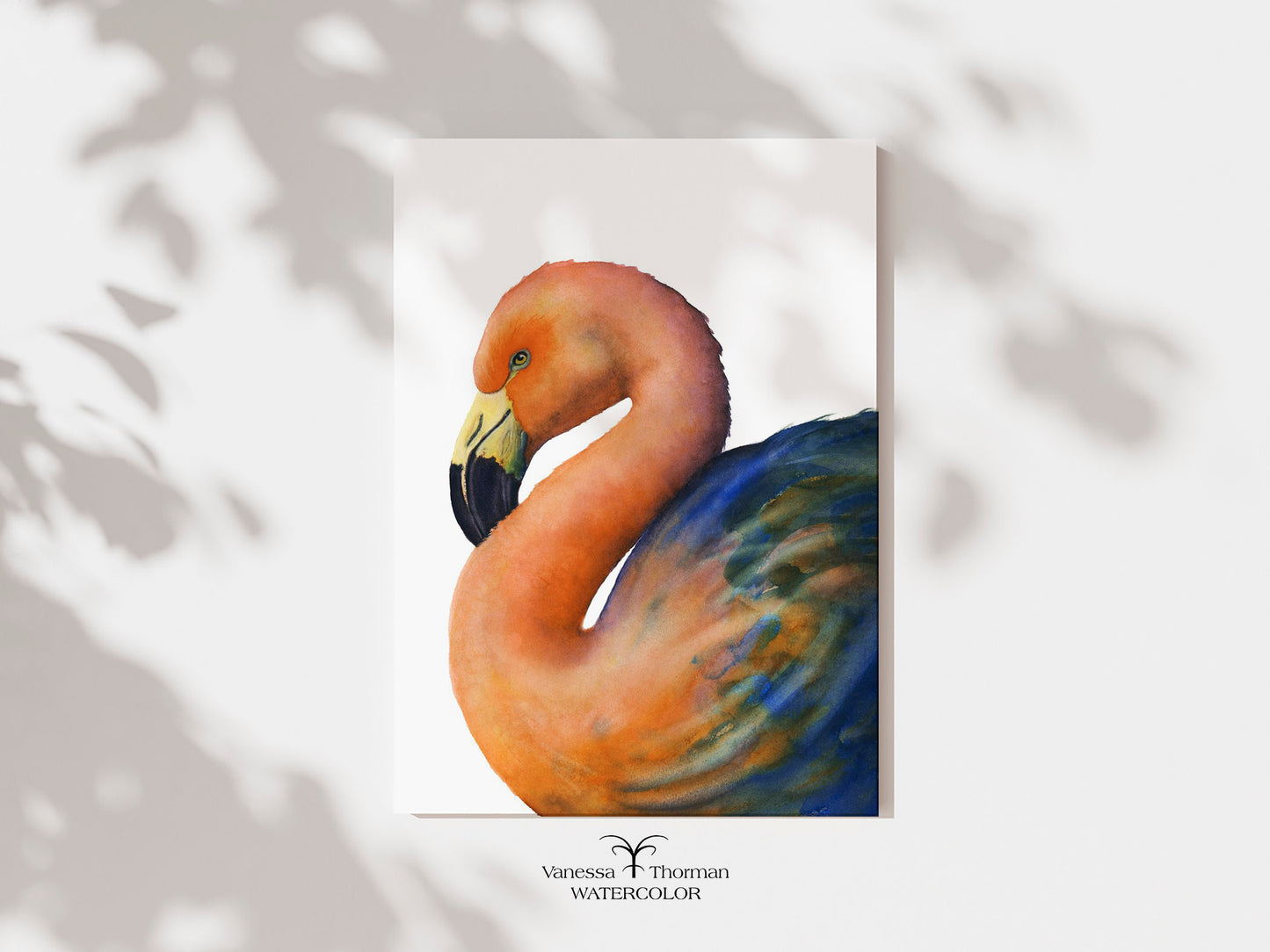 Coral Flamingo | Flamingo Watercolor Art Print | Bird Art Giclée