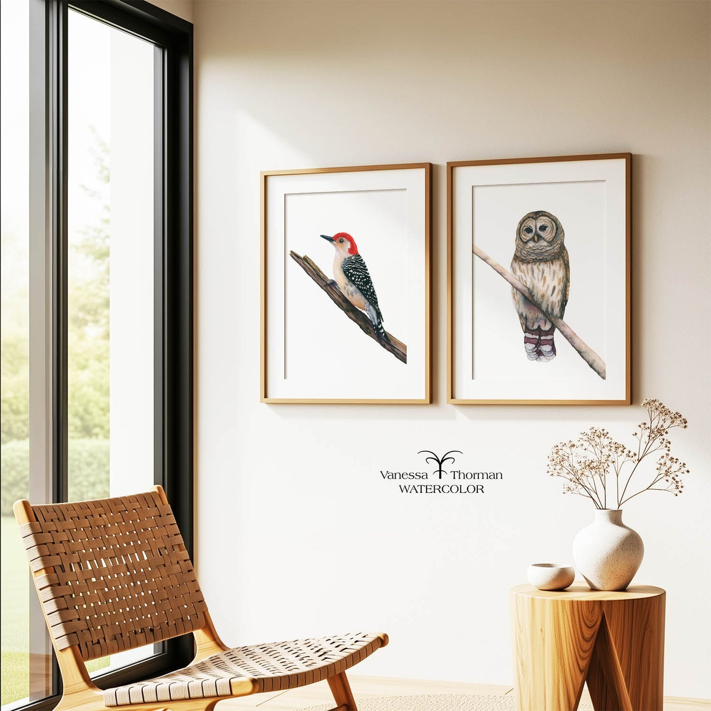 Red-Bellied Woodpecker | Woodpecker Watercolor Art Print | Bird Art Giclée