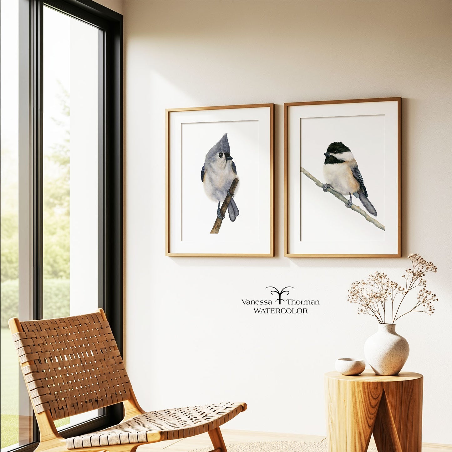 Tufted Titmouse II | Titmouse Watercolor Art Print | Bird Art Giclée