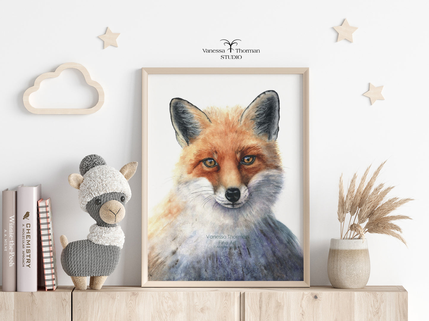 Italian Fox Portrait | Fox Watercolor Art Print | Animal Art Giclée