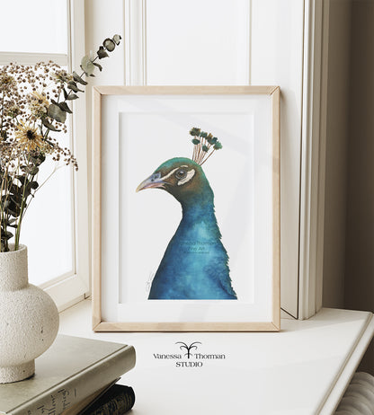 Peacock Portrait - Fine Art Print