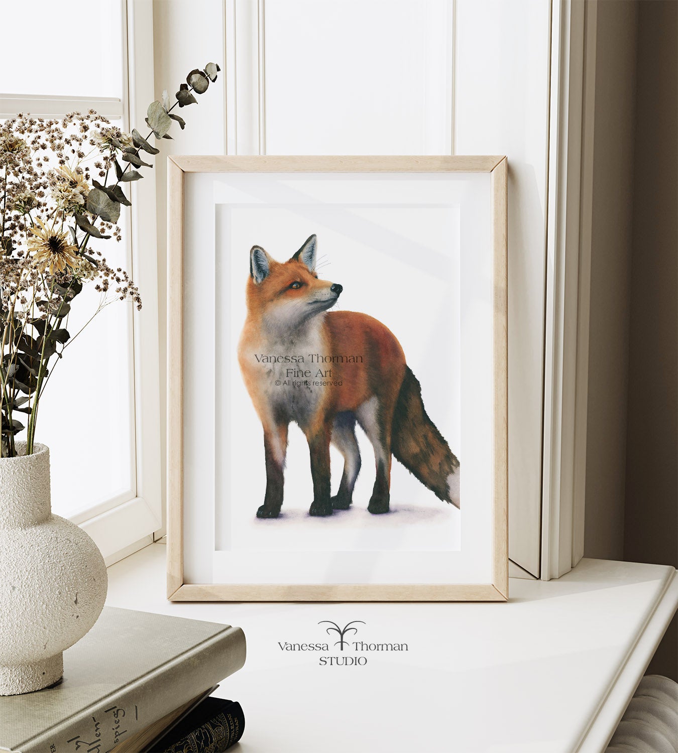 Red Fox Watercolor Art Print – Woodland Animal Art - Fine Art Giclée