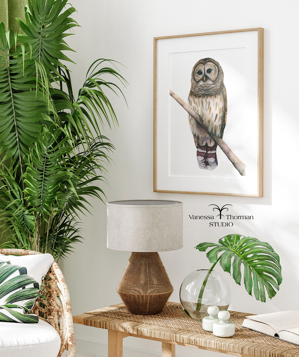 Barred Owl Watercolor Art Print – Woodland Art - Fine Art Giclée