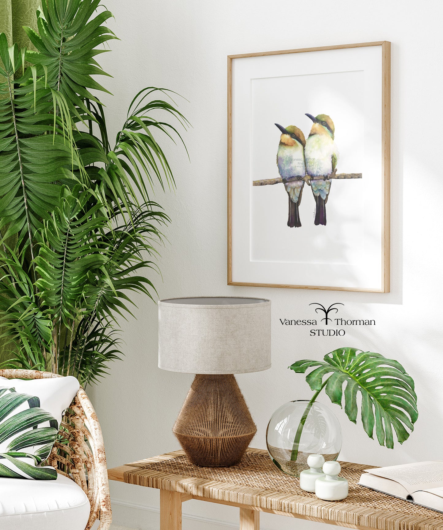 Birds of a Feather | Bee-Eater Watercolor Art Print | Bird Art Giclée