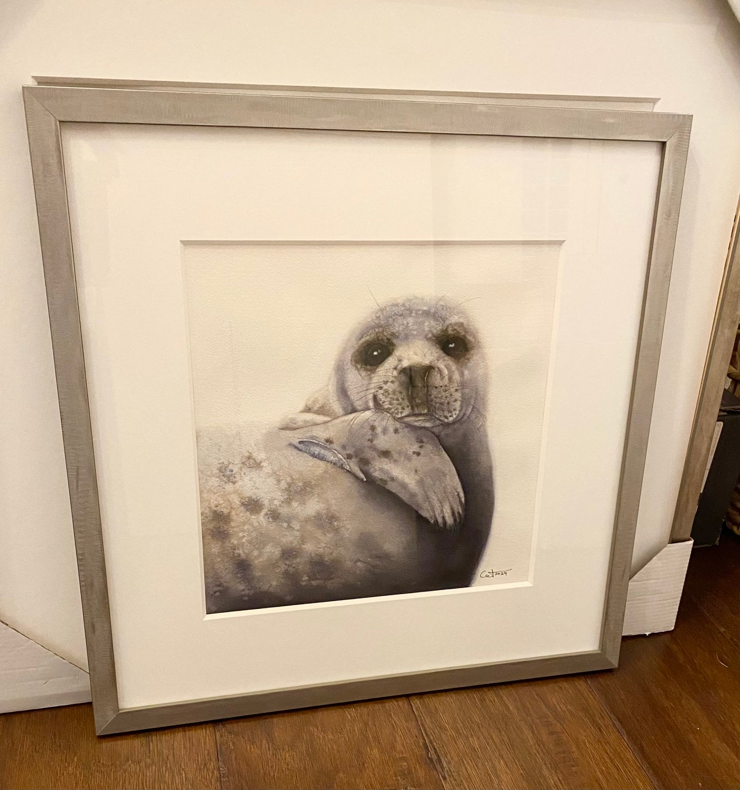ALBUS | Grey Seal | Marine Life Original Watercolor Painting