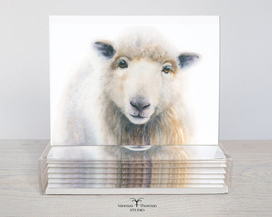 William the Sheep Folded Notecards | Set of 8 Blank Greeting Cards